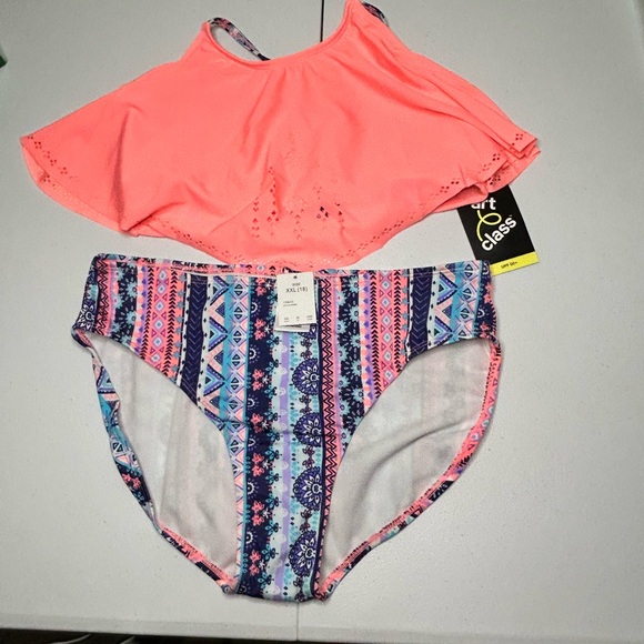 art class Other - art class Neon Pink and Multicolor Girl’s Swim Bikini | XXL (18)